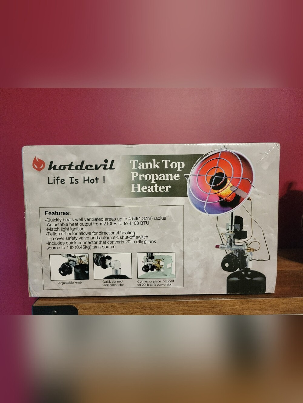 Hot Devil Tank Top Propane Heater, NIB